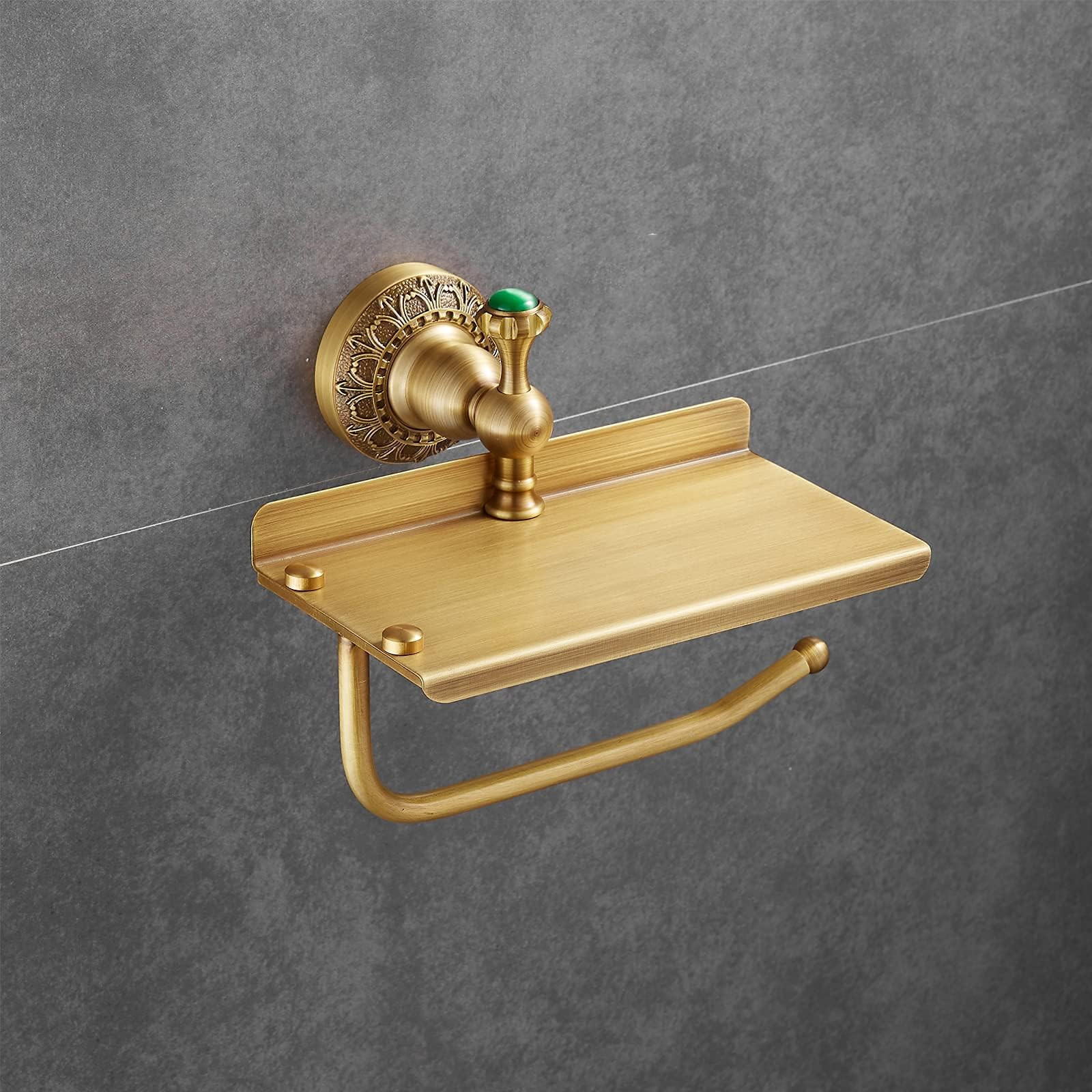 Beelee Bathroom Tissue/Toilet Paper Holder - Solid Brass Wall-Mounted Toilet Roll Holder with Mob... | Amazon (US)