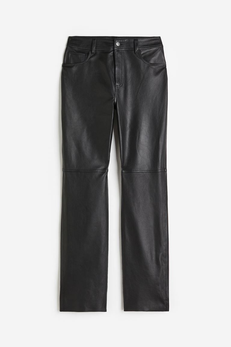 Straight leather trousers | H&M (UK, MY, IN, SG, PH, TW, HK)