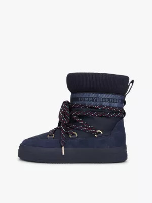 Logo Tape Warm Lined Lace-Up Snow Boots | Tommy Hilfiger UK