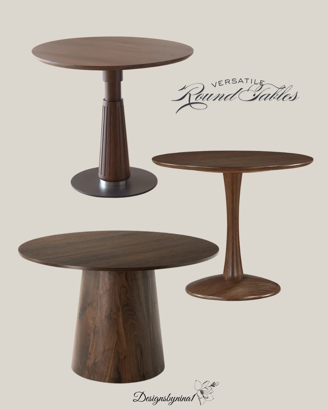 🤎Versatile round accent tables! Perfect for dining rooms, breakfast nooks, and entryways!

#LTKHome
