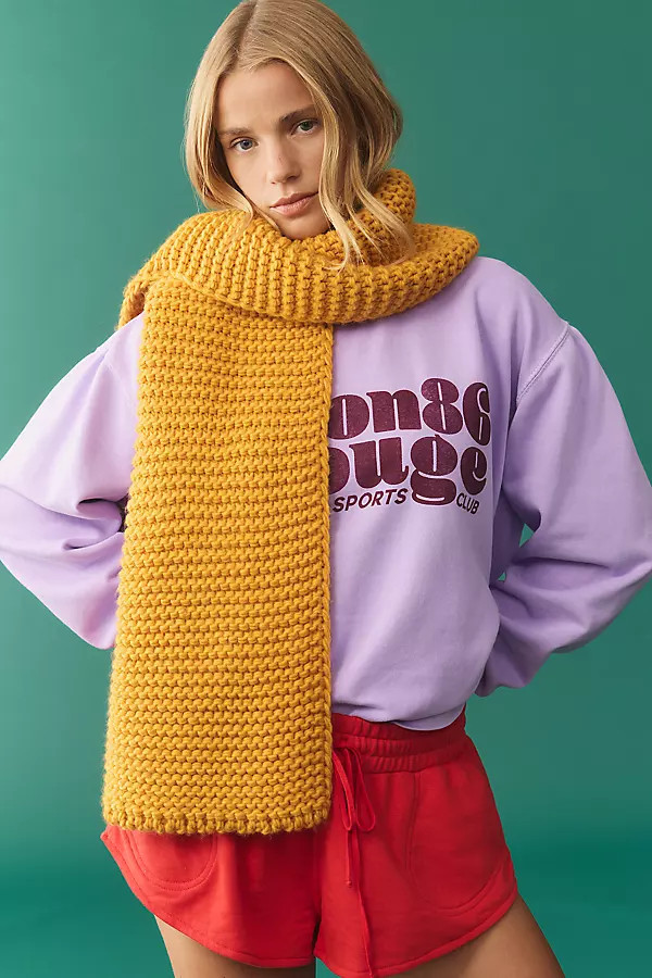 Waffle-Stitch Scarf | Anthropologie (US)