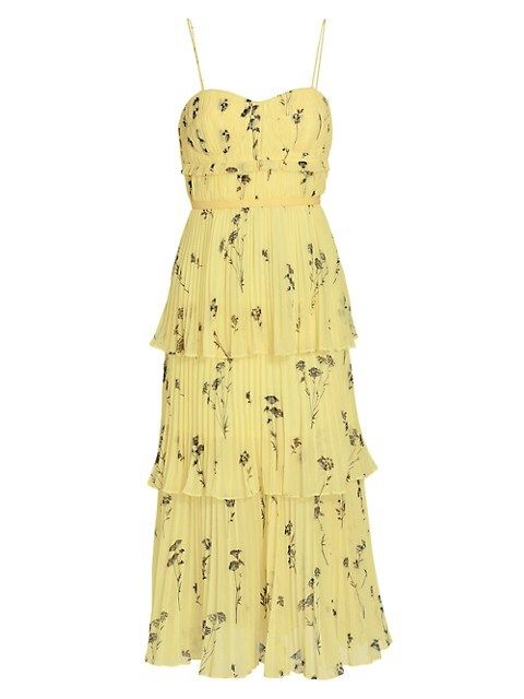 Floral Tiered Midi-Dress | Saks Fifth Avenue