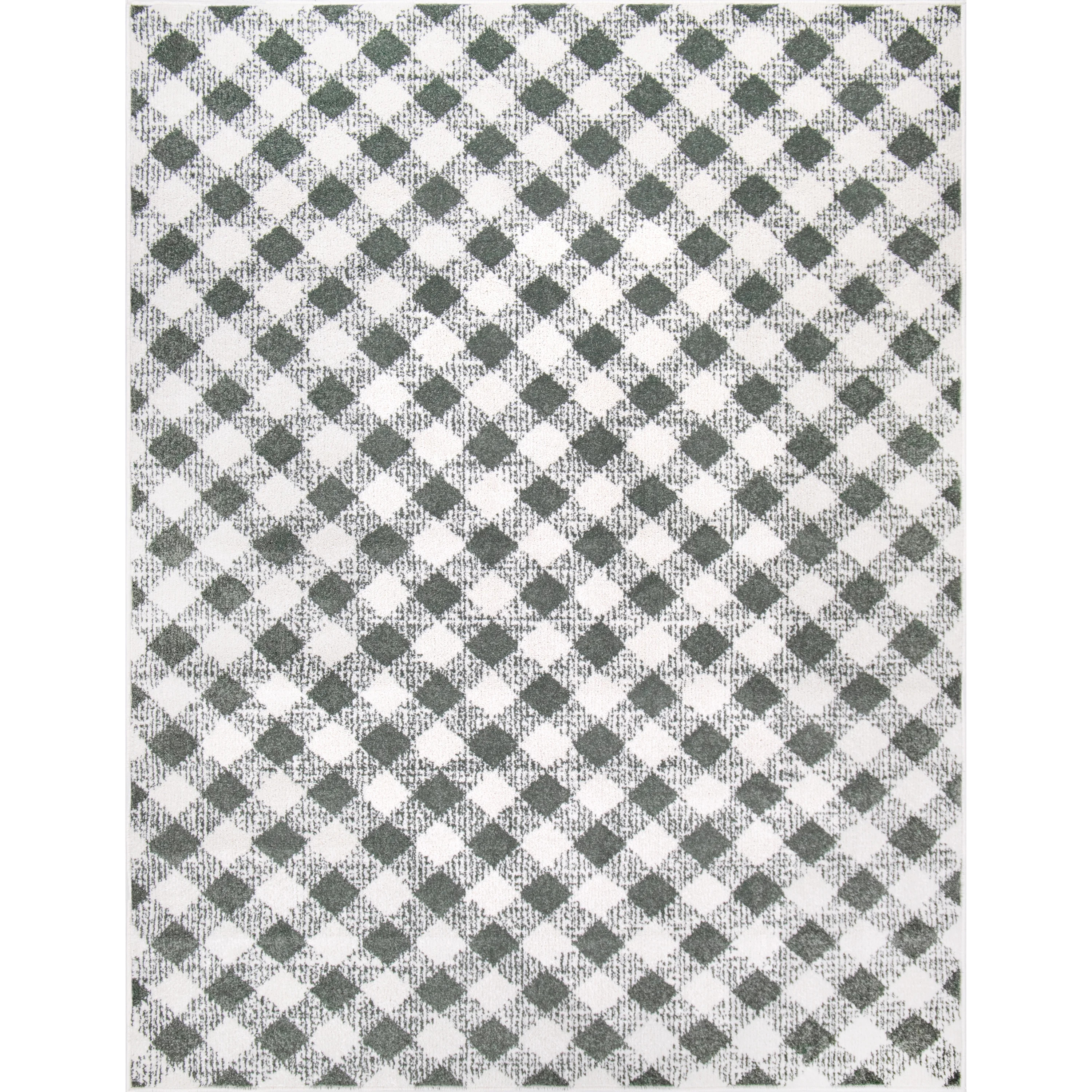 My Texas House Noelle 5'3" x 7' Green White Plaid Indoor Area Rug - Walmart.com | Walmart (US)