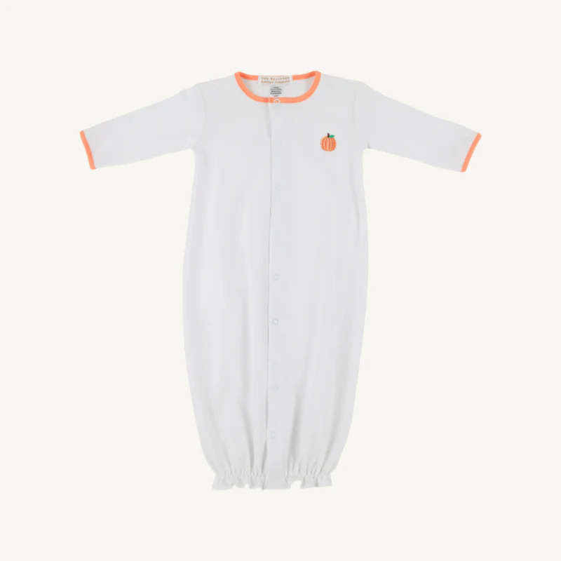 Color
      
      Worth Avenue White with Seashore Sherbet Pumpkin Embroidery | The Beaufort Bonnet Company