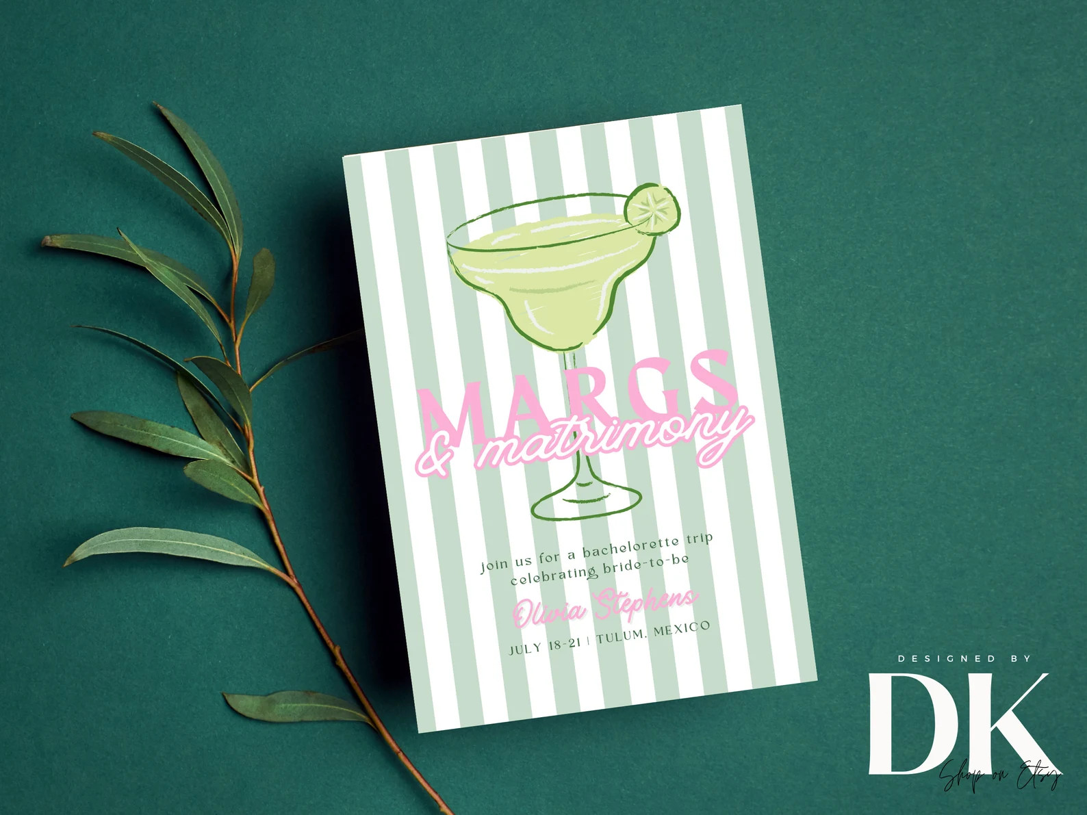 Bachelorette Party Invitation + Itinerary | Margs & Matrimony | Mexico Destination | Bridal Showe... | Etsy (US)