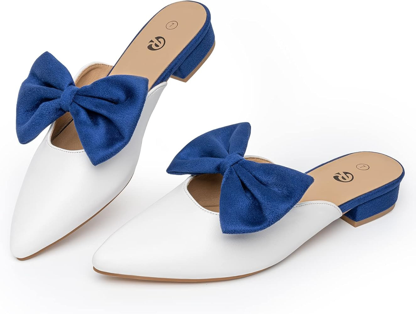 Rekayla Mules for Women Flats,Pointed Toe Mules Sandals Comfy Mules Shoes Cute Bow Women's Mules ... | Amazon (US)