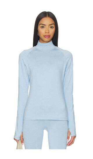 Varley Always Warm Mock Neck Baselayer Top in Blue. - size XL | Revolve Clothing (Global)