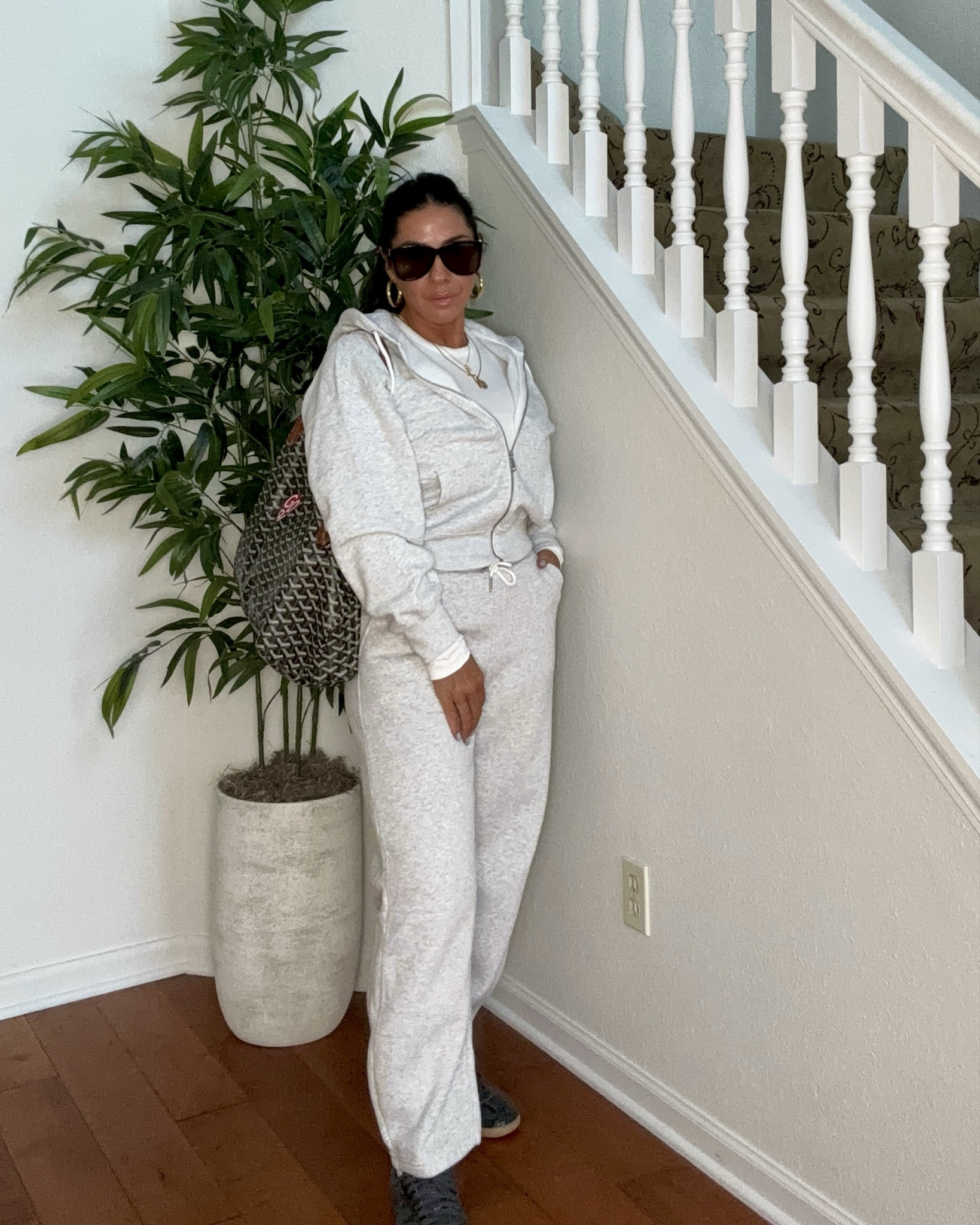 Amazing soft set with a barrel pant available in lengths  for a flattering fit. Wearing a small in everything. Could have sized down in top and sized up in pants for a slouchier fit

#LTKActive #LTKPetite #LTKOver40