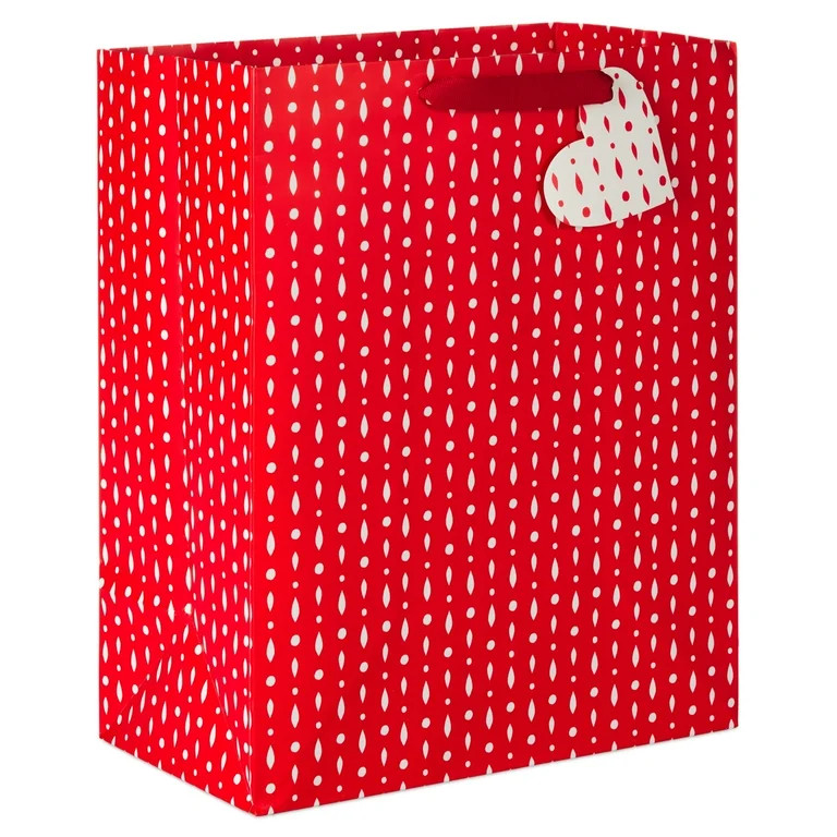 Hallmark Large Valentine's Day Gift Bag (Red and White Patterned) | Walmart (US)