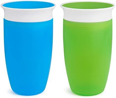 Munchkin Miracle 360 Sippy Cup, Green/Blue, 10 Oz, 2 Count | Amazon (US)
