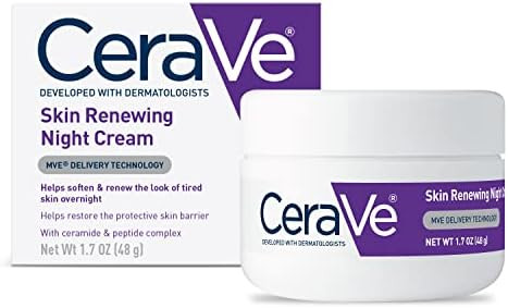 CeraVe Skin Renewing Night Cream | Niacinamide, Peptide Complex, and Hyaluronic Acid Moisturizer ... | Amazon (US)