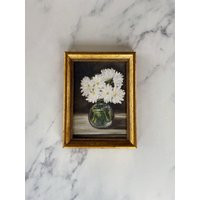 Daisy Art Print - Unframed Oil Painting Still Life Original Small Flower Bouquet | Etsy (US)