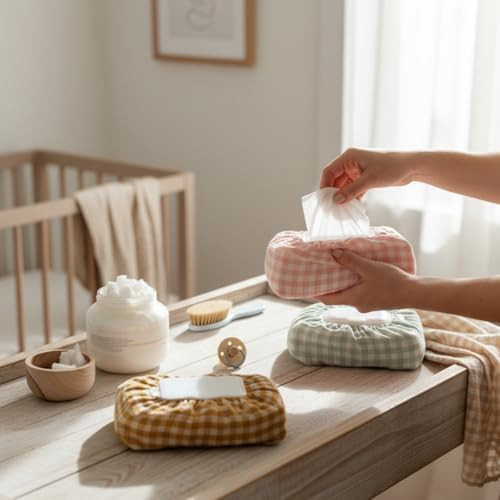 Baby Wipes Cover – Universal Size, One Size Fits All Wipes Packages | Muslin Cotton Tissue Cove... | Amazon (US)