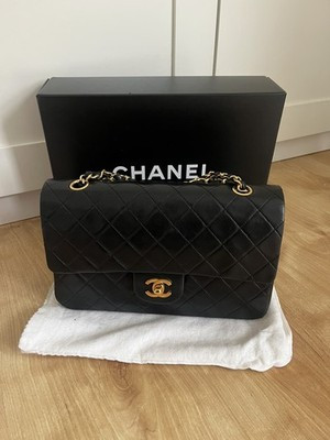 Chanel Vintage Classic Double Flap Lambskin Bag Full Set Excellent Condition | eBay UK