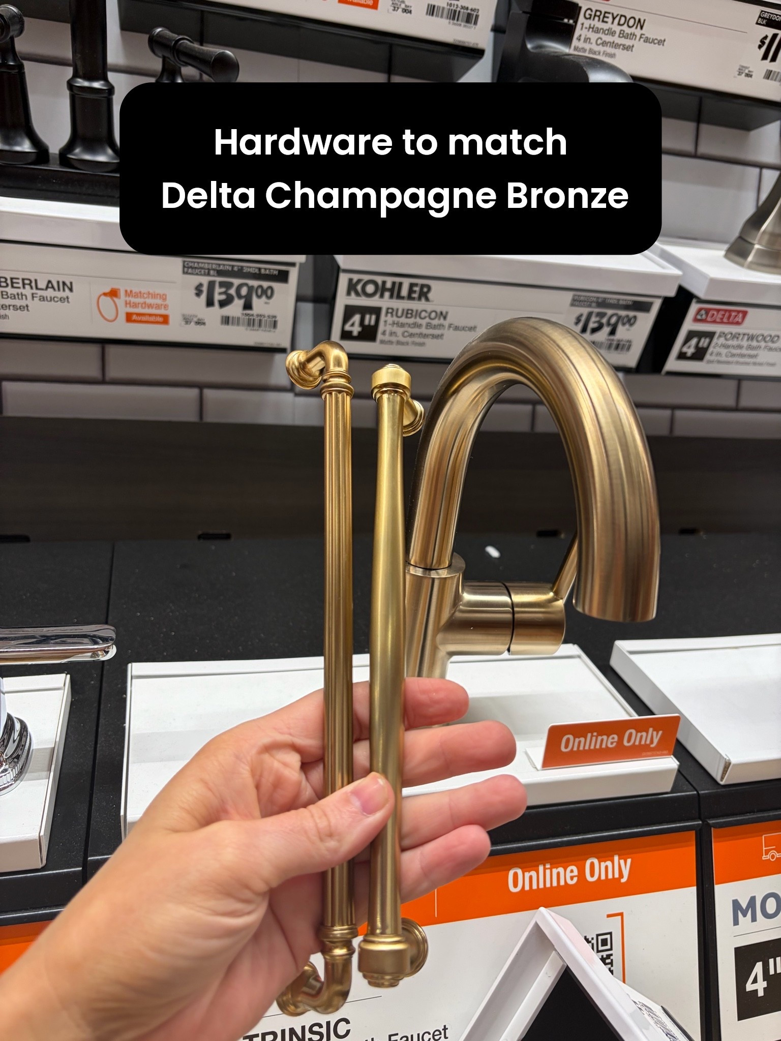 Hardware to match Delta champagne bronze fixtures

#LTKHome
