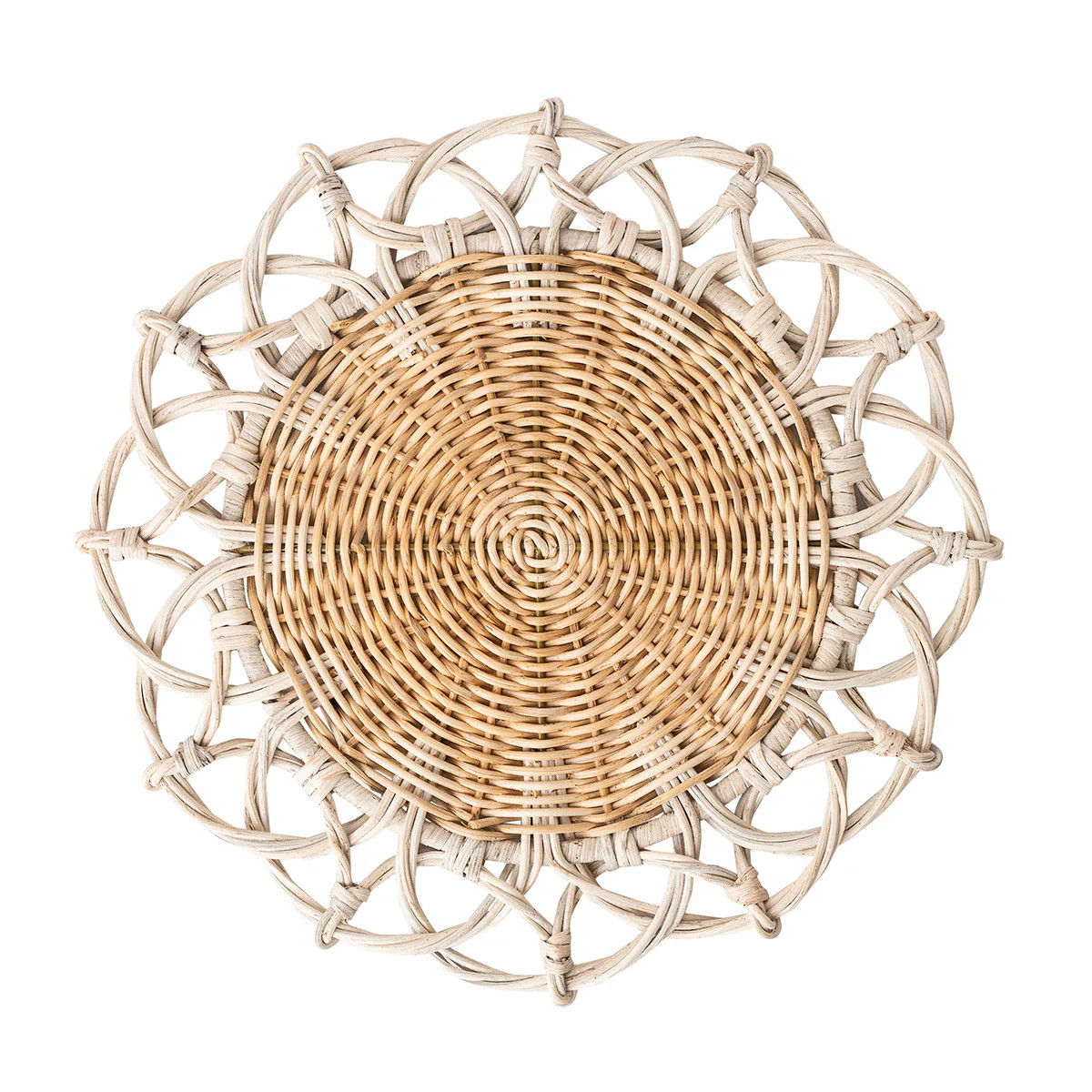 Provence Rattan Whitewash Placemat | Over The Moon