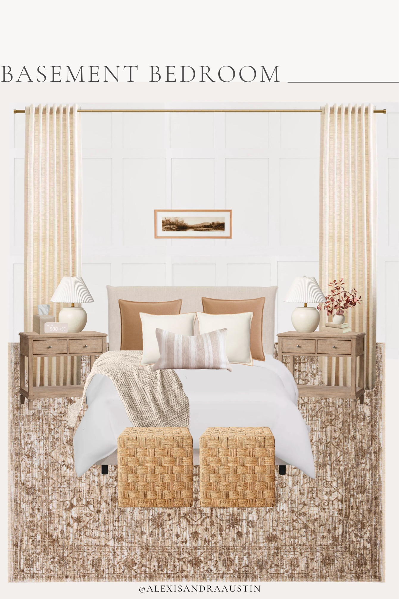 Basement/guest bedroom details! I’ve partnered up with Sunbrella to create a warm and cozy monochromatic look in our new basement bedroom using the Taylor Light Filtering Curtain Panel in the color “Putty”. They are absolutely beautiful and add much needed softness and warmth to the room.


#LTKFind #LTKhome #LTKSeasonal