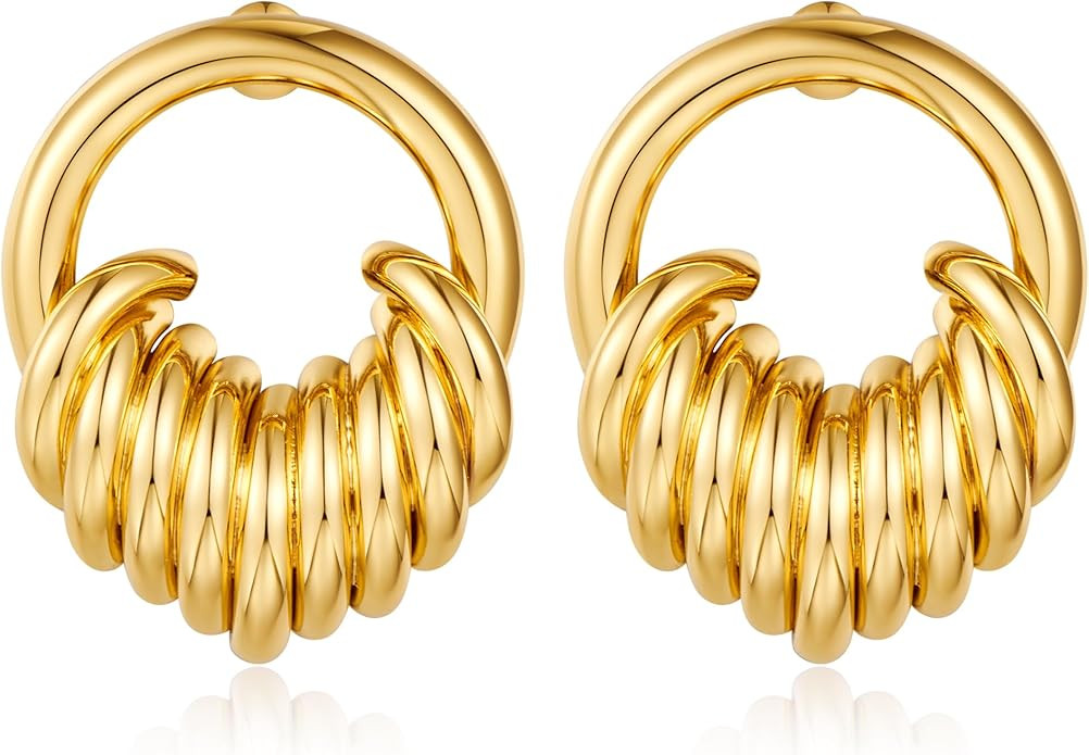 Gold Geometric Drop Dangle Earrings for Women Long Link Dangle Earrings Jewelry | Amazon (US)