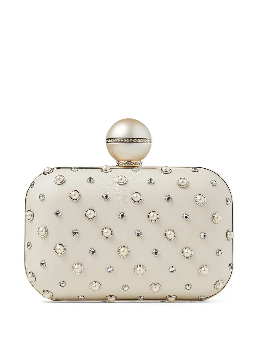 Jimmy Choo Cloud pearl-embellished Clutch Bag - Farfetch | Farfetch Global