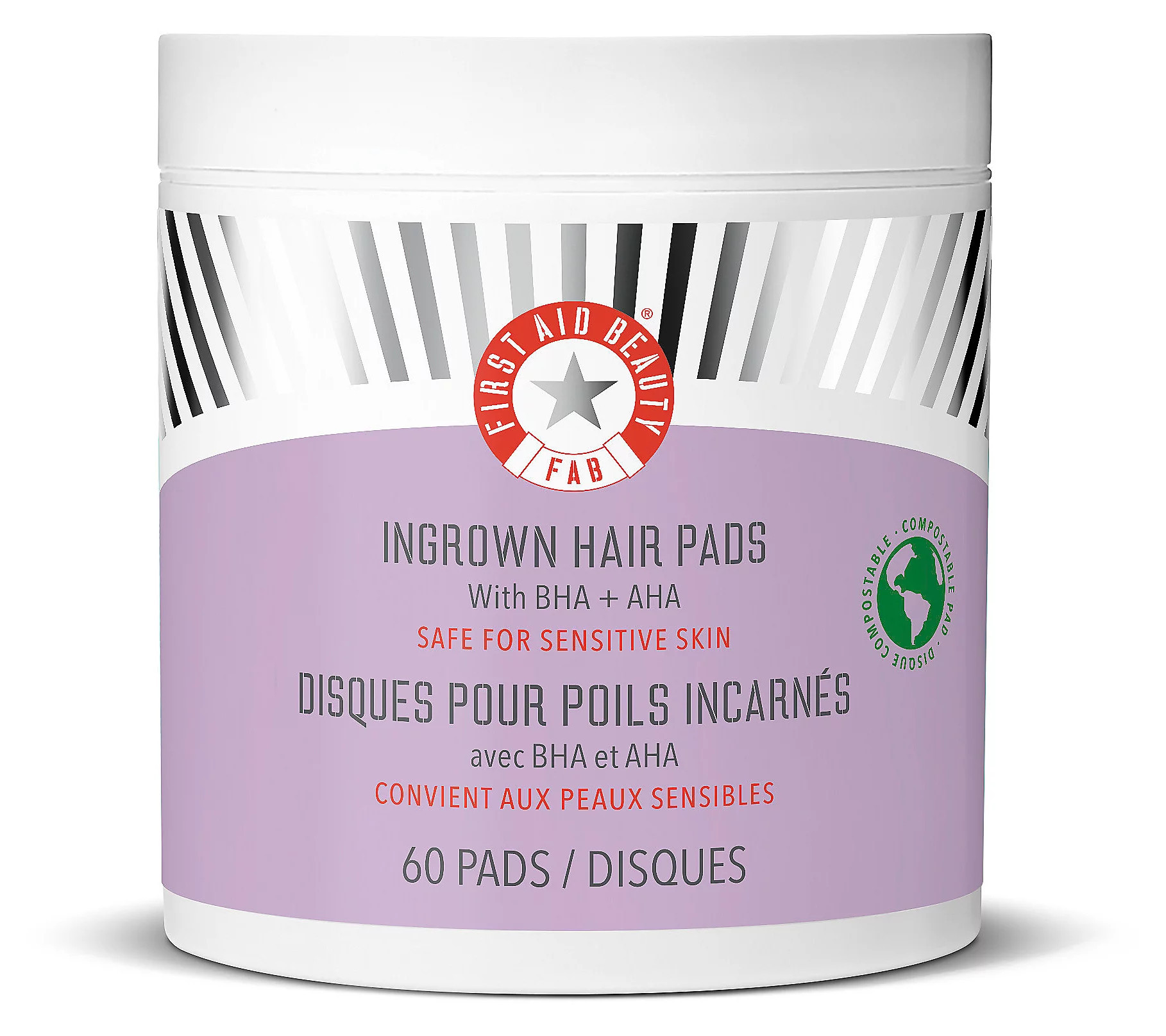 First Aid Beauty Ingrown Hair Pads with BHA + A HA - 60 pads | QVC