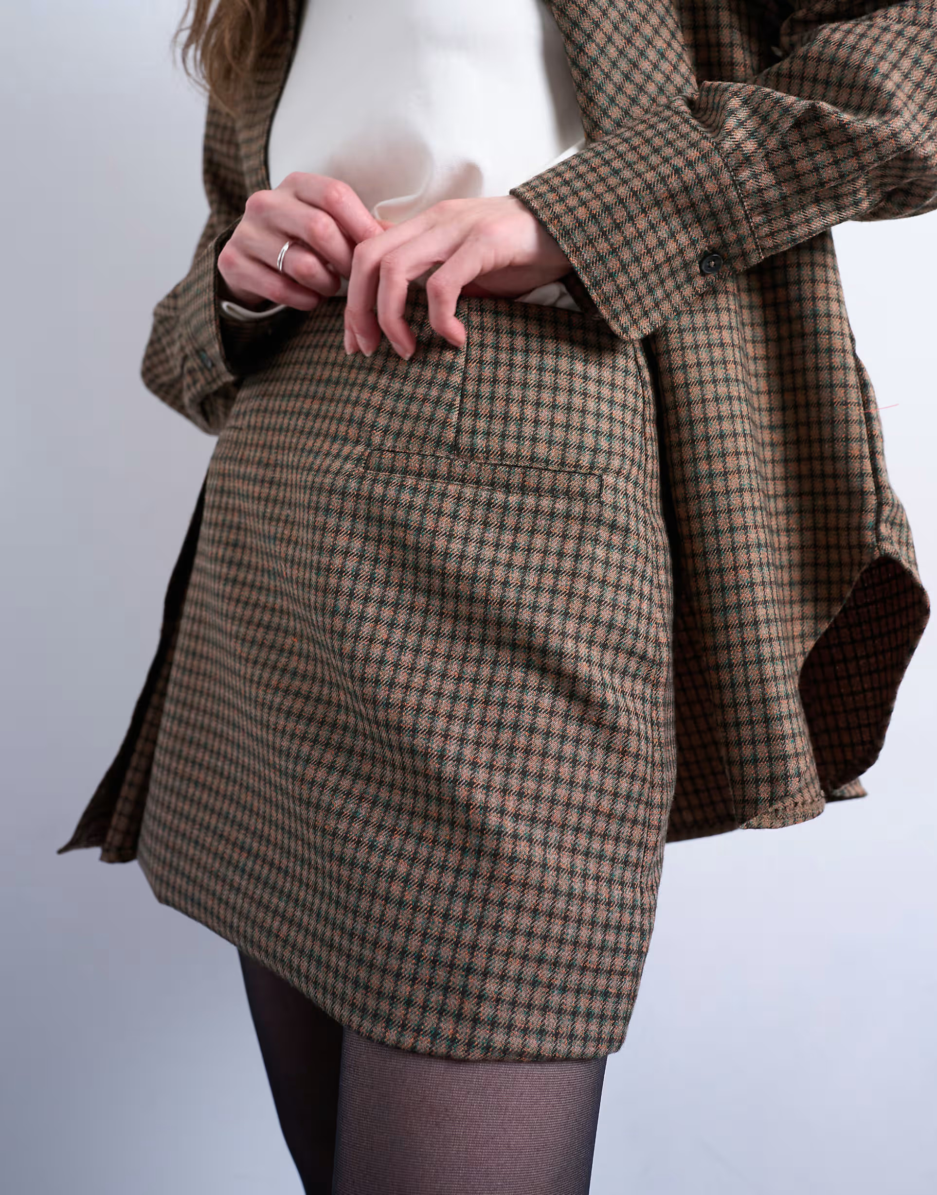 Topshop micro mini pelmet skirt in heritage check | ASOS (Global)