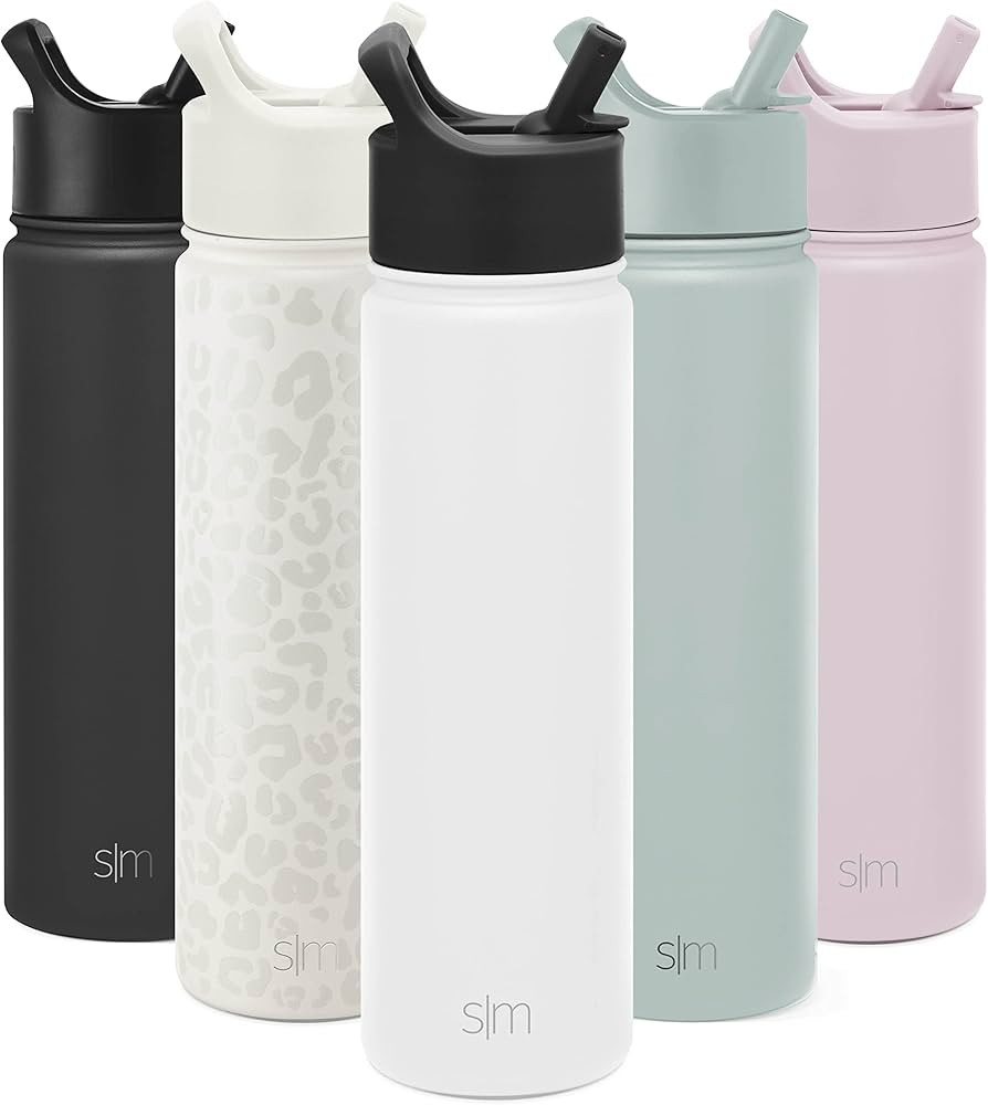 Simple Modern Water Bottle with Straw Lid Vacuum Insulated Stainless Steel Metal Thermos Bottles ... | Amazon (US)