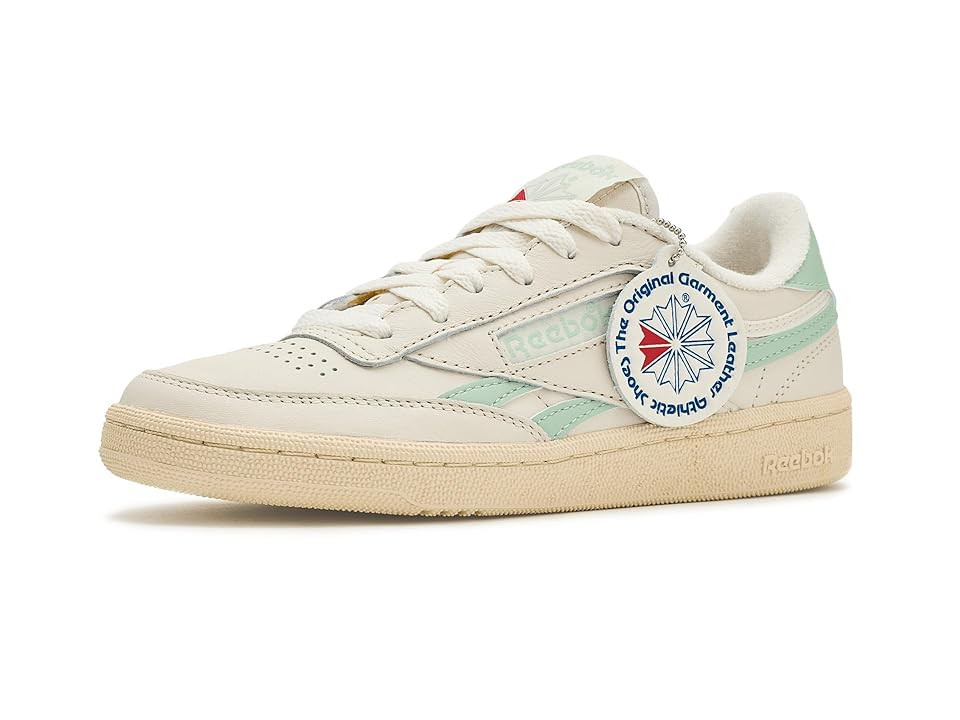 Reebok Lifestyle Club C Revenge Vintage Women's Shoes Vintage Chalk/Light Sage/Paper White : 10.5 B - Medium, Leather | Zappos
