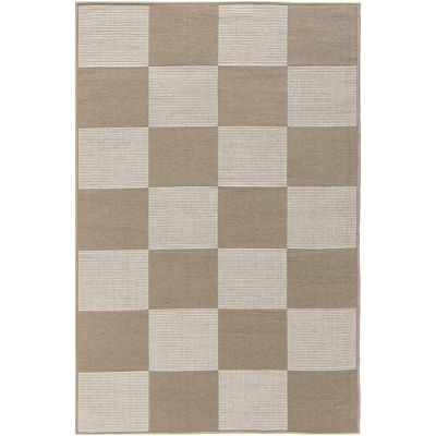 Nourison Washable Modern Jute Checkered Geometric Non-Skid Indoor Area Rug Natural Ivory 3'11"x5'11" | Target