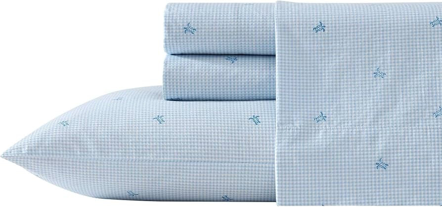Laura Ashley \u2013 Queen Size Sheet Set, Soft & Lightweight Cotton Percale Bedding with Matching... | Amazon (US)