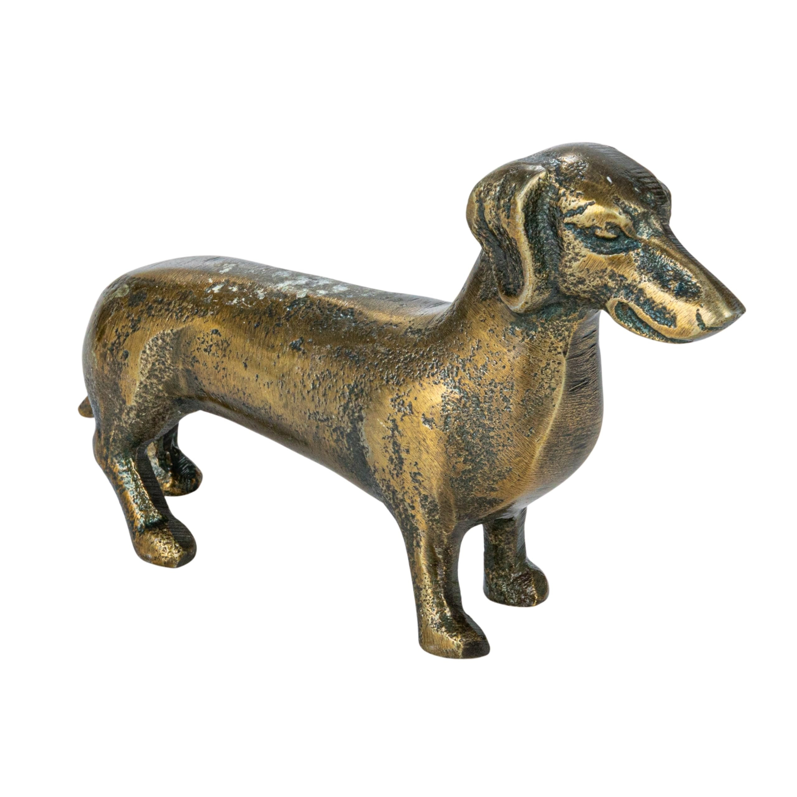 Creative Co-Op Antique Cast Aluminum Dachshund Accent Decor, Brass | Amazon (US)