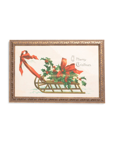 12x18 Christmas Sleigh Wall Art | TJ Maxx