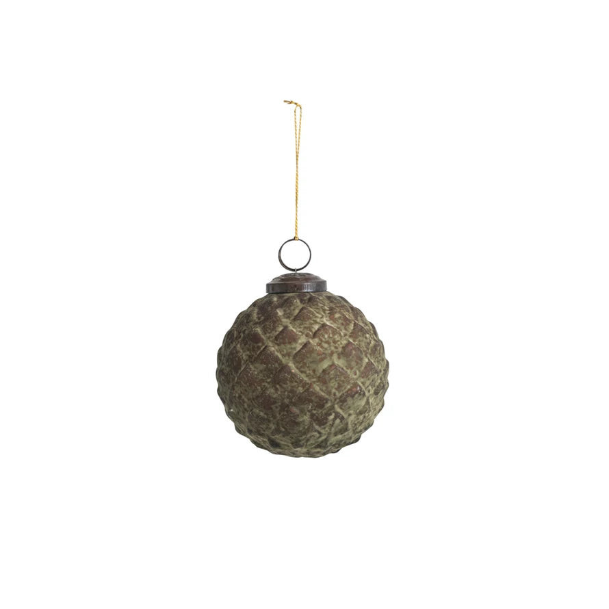 Green Patina Glass Ball Ornament | Gatehouse No.1