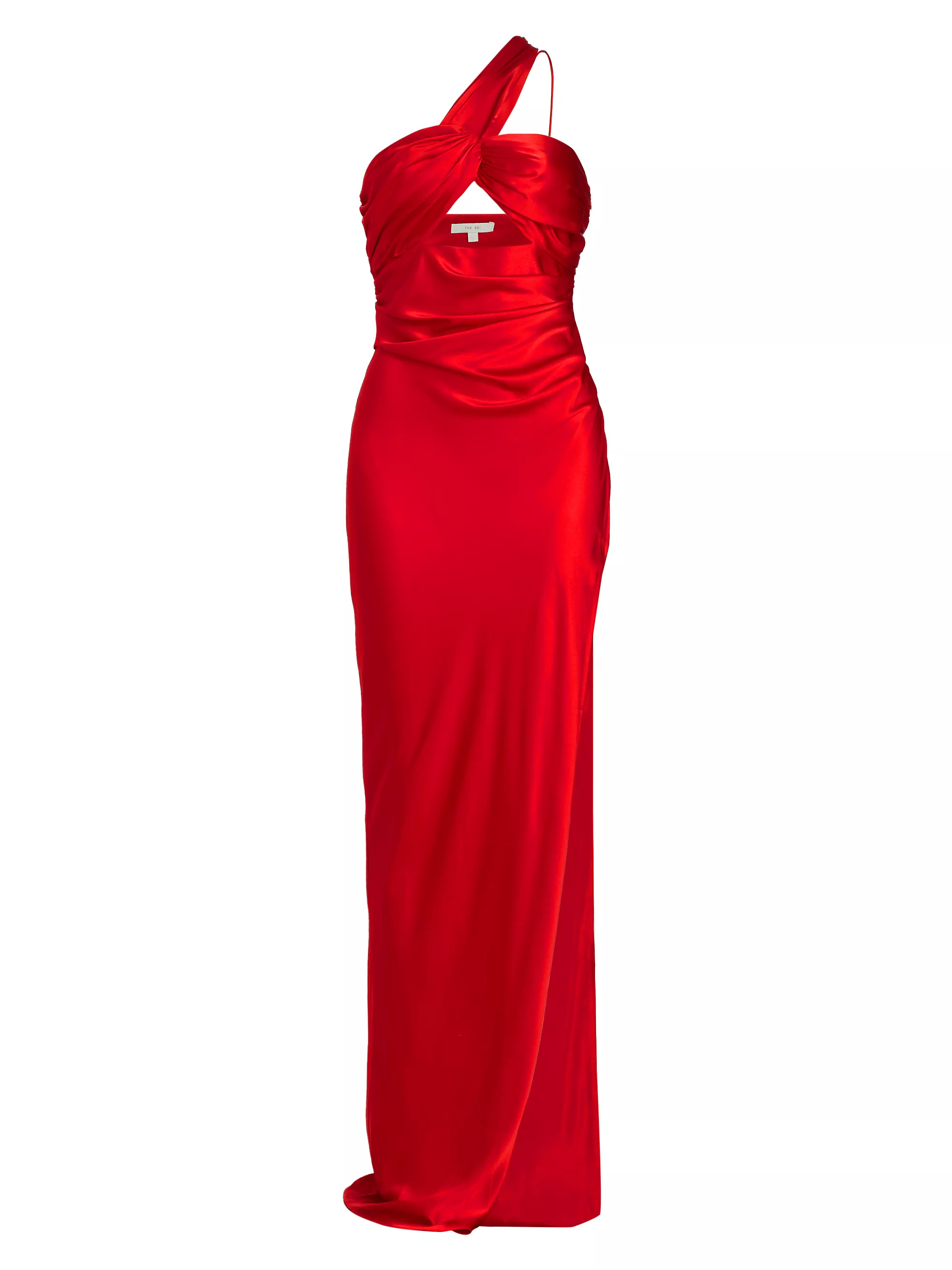 Silk One-Shoulder Cut-Out Gown | Saks Fifth Avenue