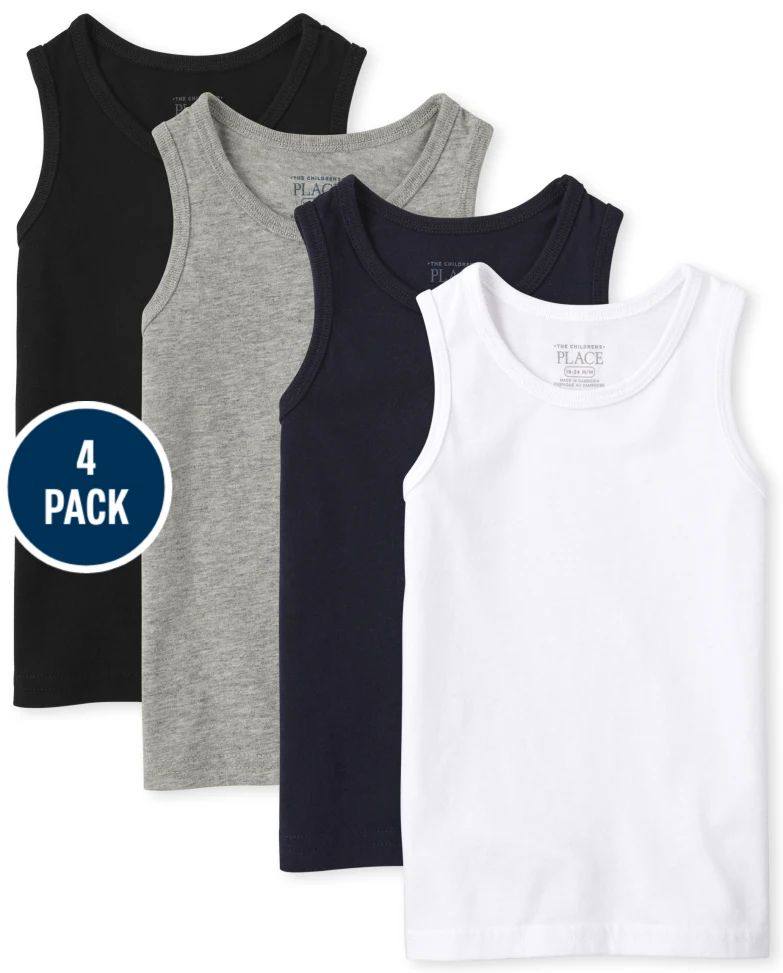 Baby And Toddler Boys Mix And Match Basic Tank Top 4-Pack - multi clr | The Children's Place