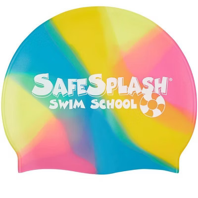 Sporti Safesplash Swim School Multi Color Silicone Swim Cap Jr. | Target