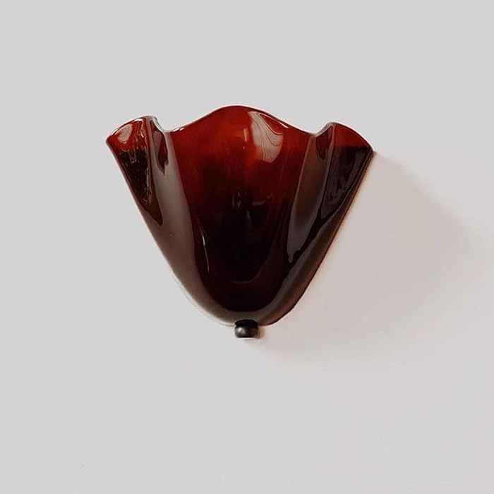 Vintage Shell Wall Sconce – Amber Glass Shade – Antique Bronze Wall Lamp for Bedroom, Living ... | Amazon (US)