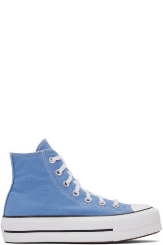 Converse - Blue All Star Lift High-Top Sneakers | SSENSE