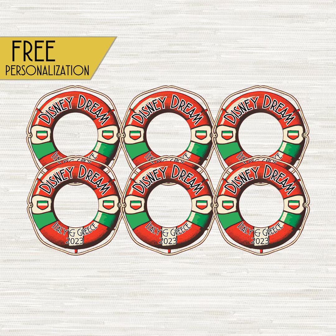 Mini-Magnets: Life Ring - Personalized Cruise Door Magnet | Fish Extender Gift | Pixie Dust Gift | Etsy (US)