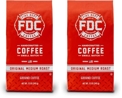 Fire Department Coffee - Gives Back to Firefighters - Balanced & Smooth Original Medium Roast Ground Coffee - Roasted in the USA - Veteran Owned -12 oz (Pack of 2) | Amazon (US)