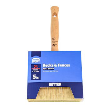 Project Source Better Oil Paints and Stains for Decks and Fences 5-in Reusable Natural Bristle-Po... | Lowe's