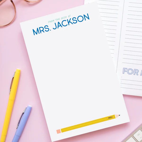 No. 1 Teacher Personalized Notepad | Joy Creative Shop