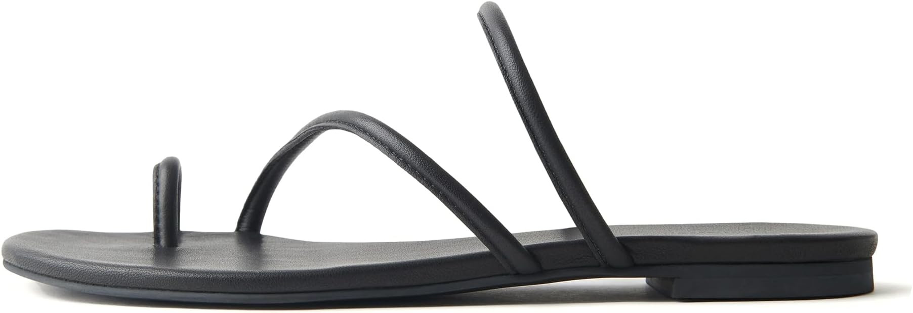 Women's Strappy Flat Sandals Slip On Slides Toe Ring Slippers with Cross Strap Comfortable Open T... | Amazon (US)