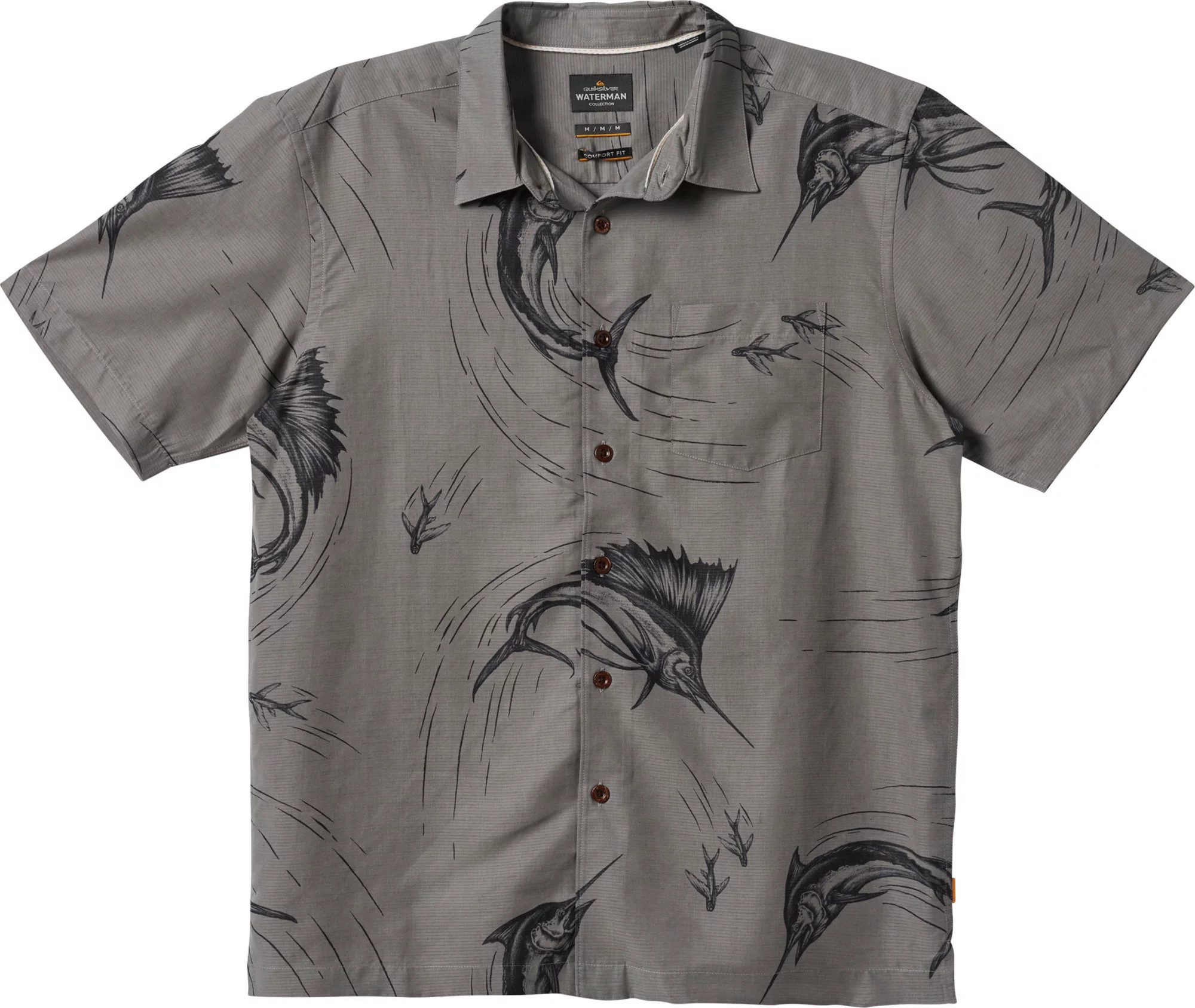 Quiksilver Men's Waterman The Chase Woven Shirt, XL, Smoke | DICK'S Sporting Goods