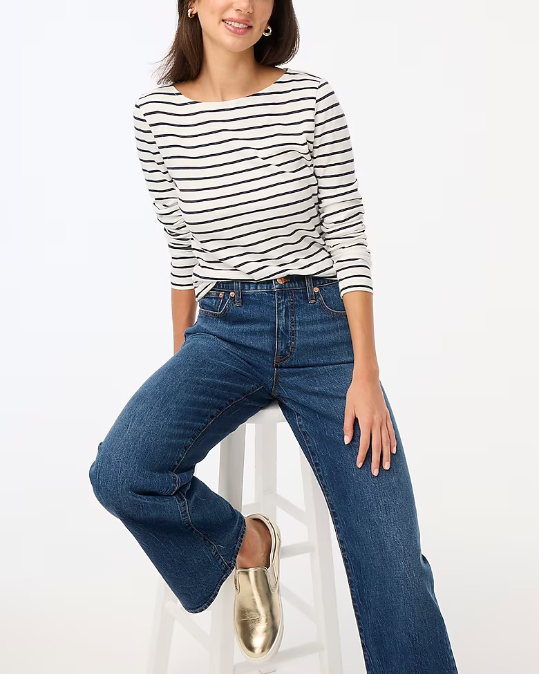 Long-sleeve striped artist tee | J.Crew Factory