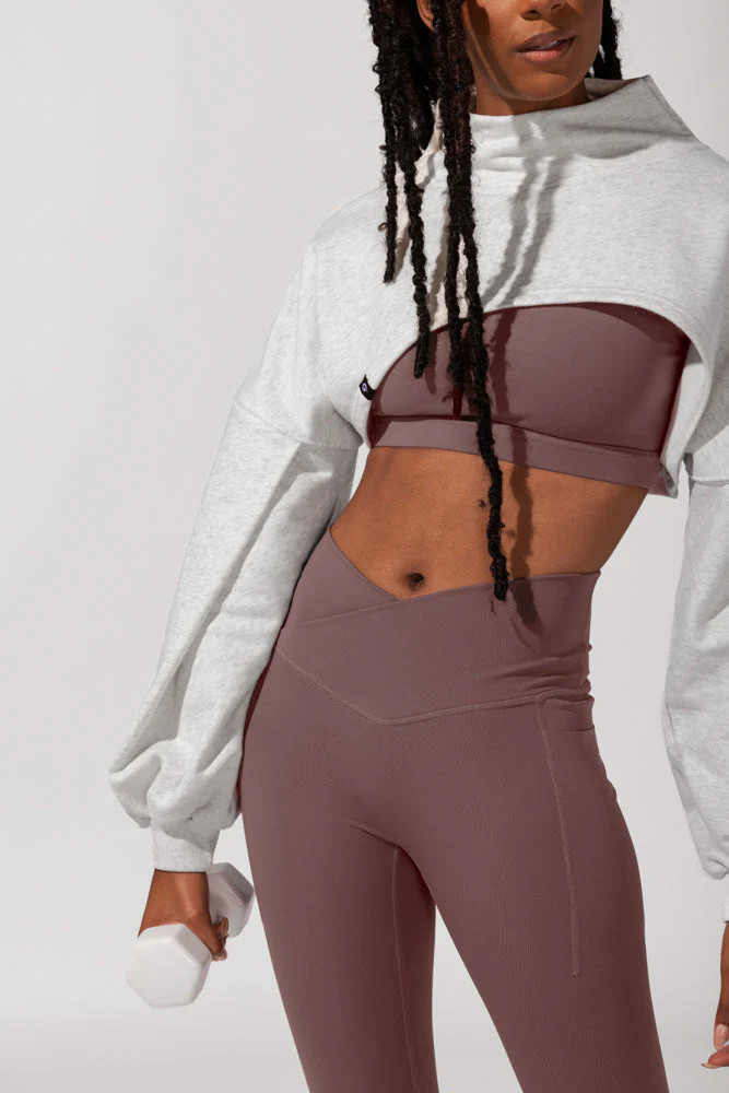 Mockneck Shruggie - Daylight Heather Grey | POPFLEX