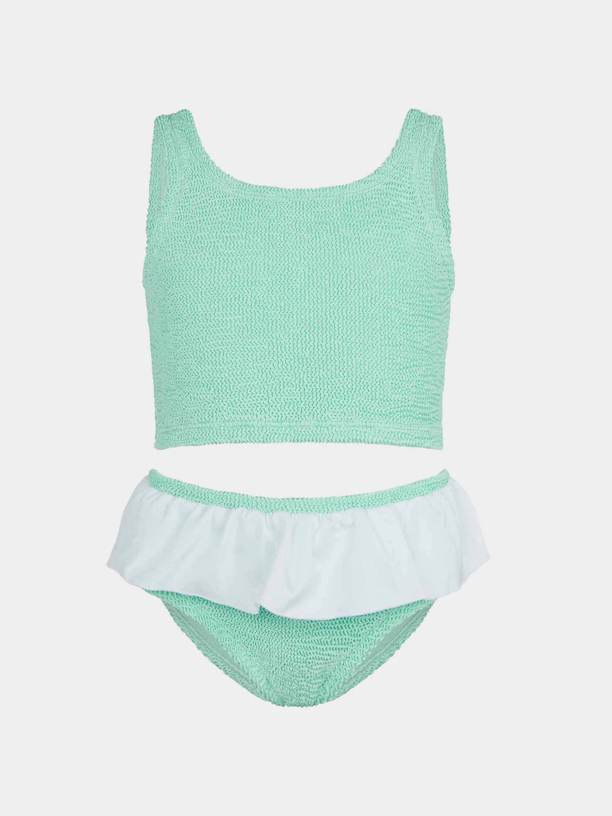 Kids Olive Bikini (Ages 3 to 6) - Metallic Mint | HUNZA G