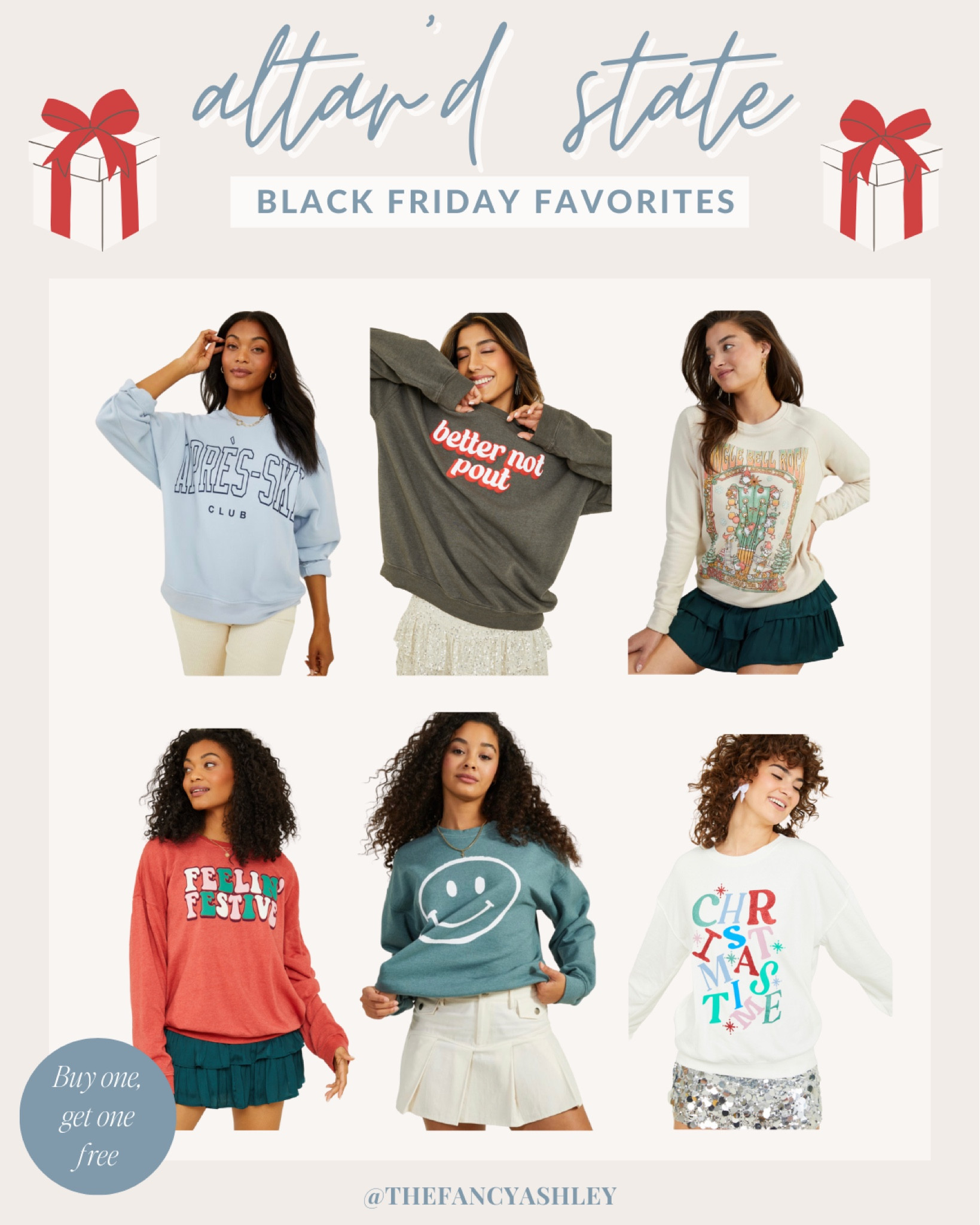 Altar’d State Black Friday faves. These graphic sweatshirts are but one, get one free! 

#LTKsalealert #LTKHoliday #LTKCyberWeek