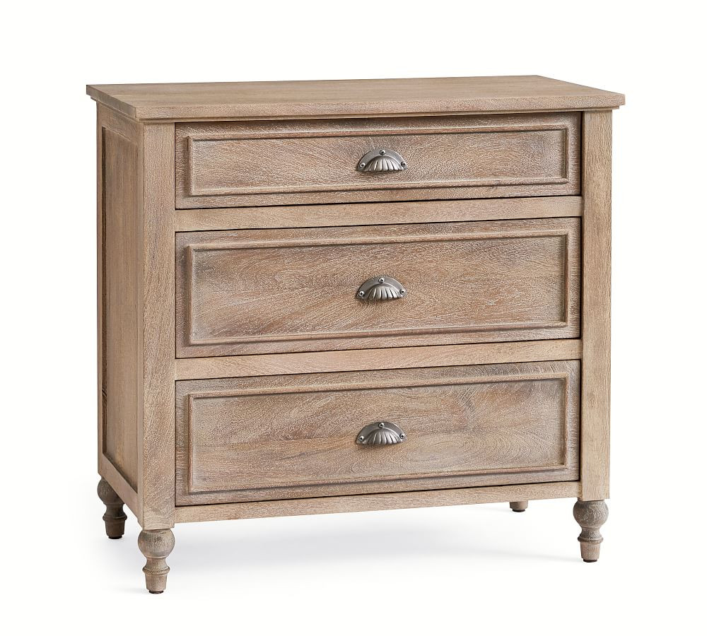 Astoria 3-Drawer Nightstand, Rosedale Brown | Pottery Barn (US)