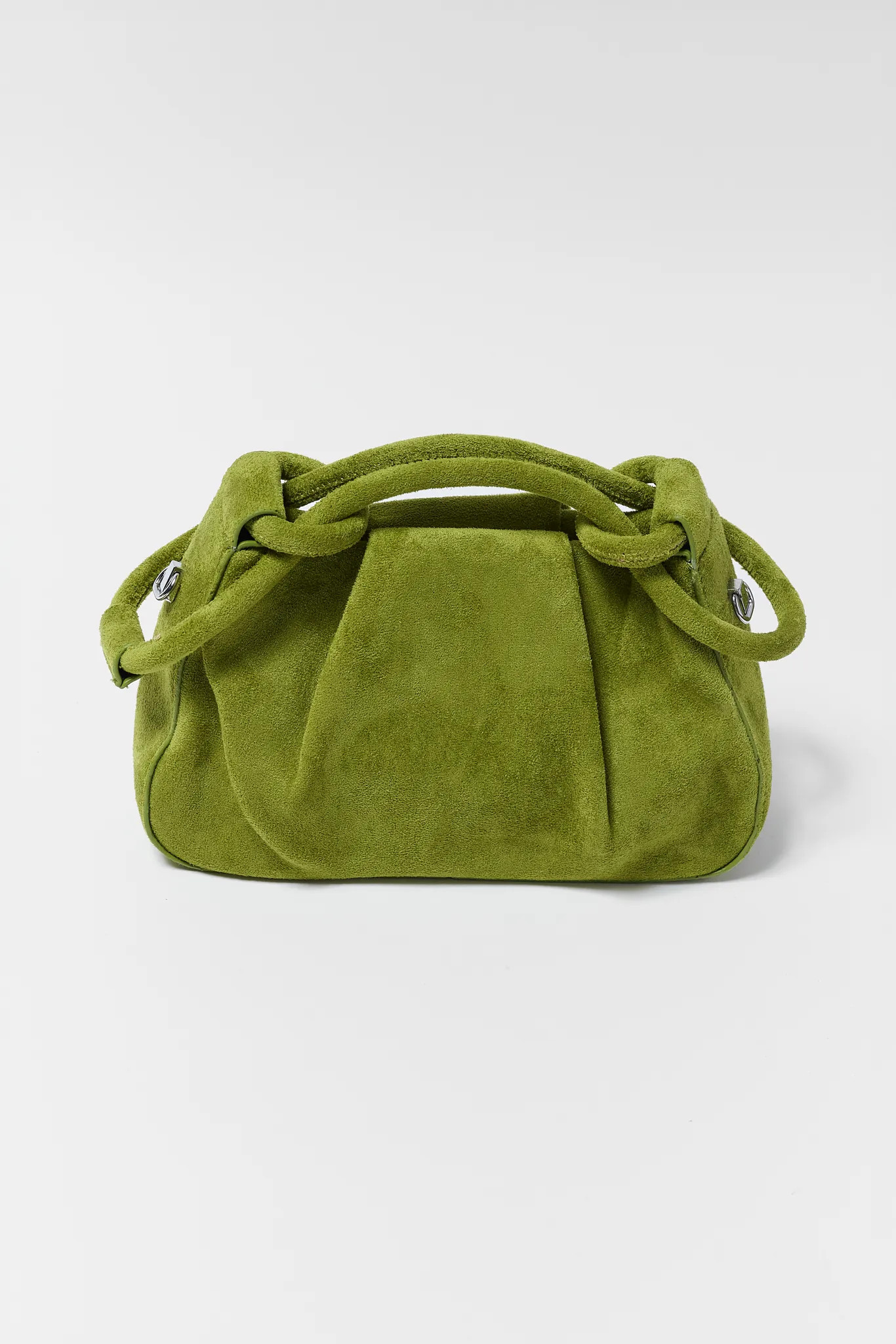Chartreuse Faux Suede Handbag | Avara