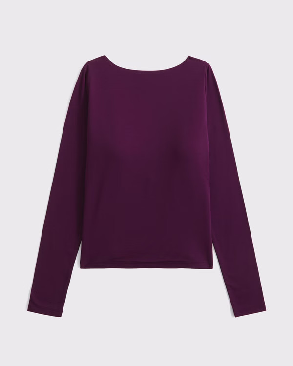 Bra-Free Cowl-Back Hardware Top | Abercrombie & Fitch (US)